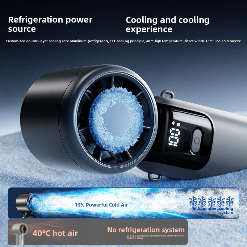 Semiconductor Cooling Handheld Fan with LED Display