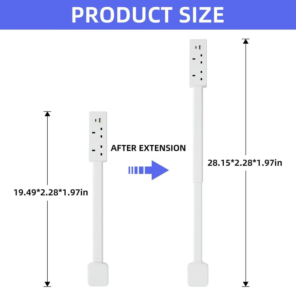 Telescopic/extended socket sofa bedside table power socket