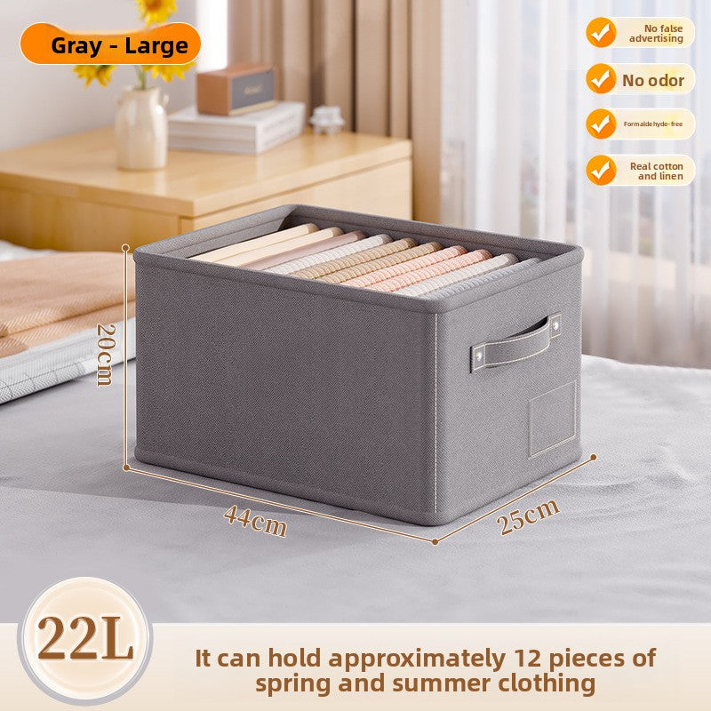 Cotton Linen Storage Basket Organizer Box