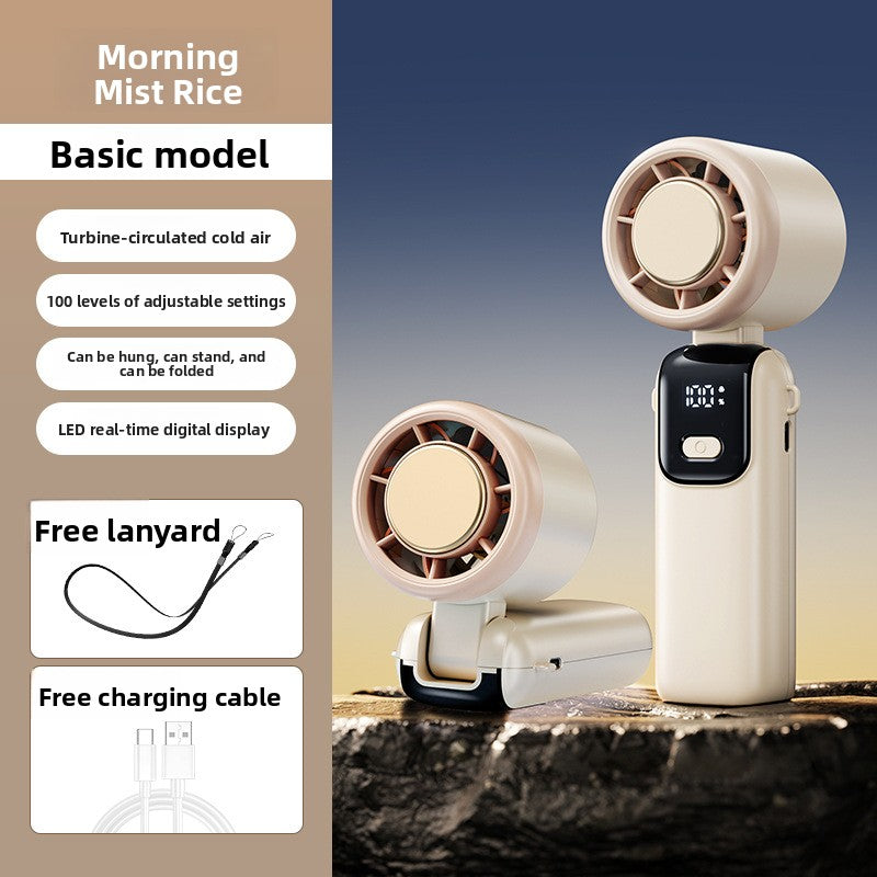 Semiconductor Cooling Handheld Fan with LED Display