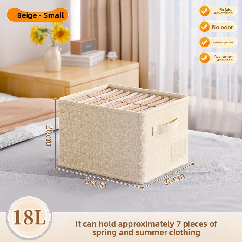 Cotton Linen Storage Basket Organizer Box