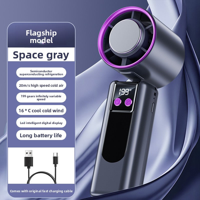 Portable Rechargeable Handheld Fan with Cooling Function