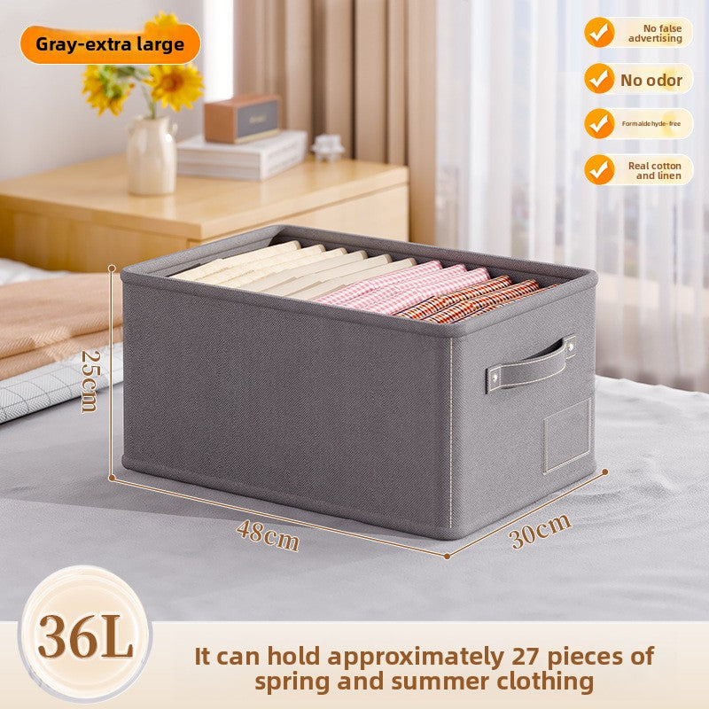 Cotton Linen Storage Basket Organizer Box