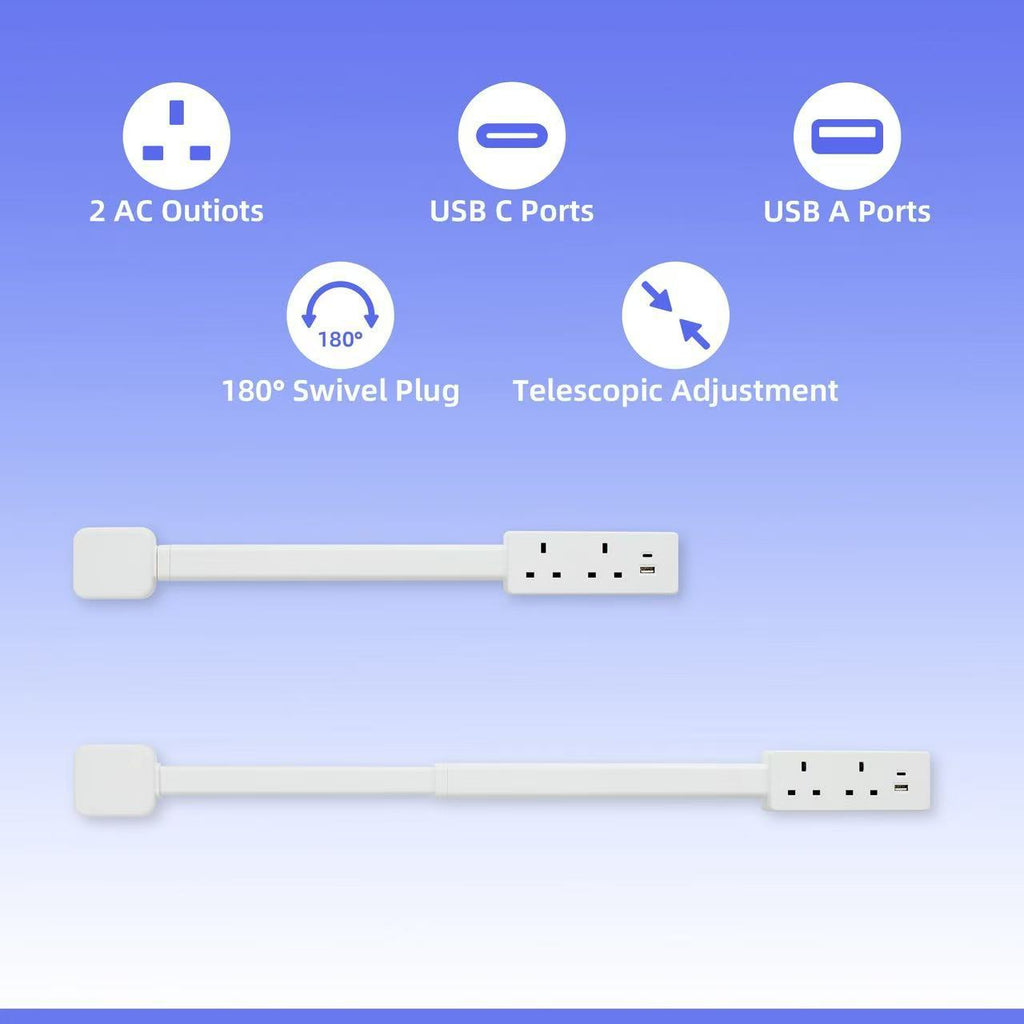 Telescopic/extended socket sofa bedside table power socket