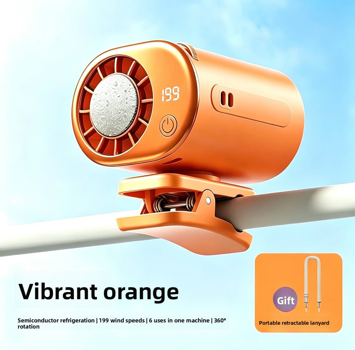 Waist Fan Semiconductor Portable Umbrella Clip