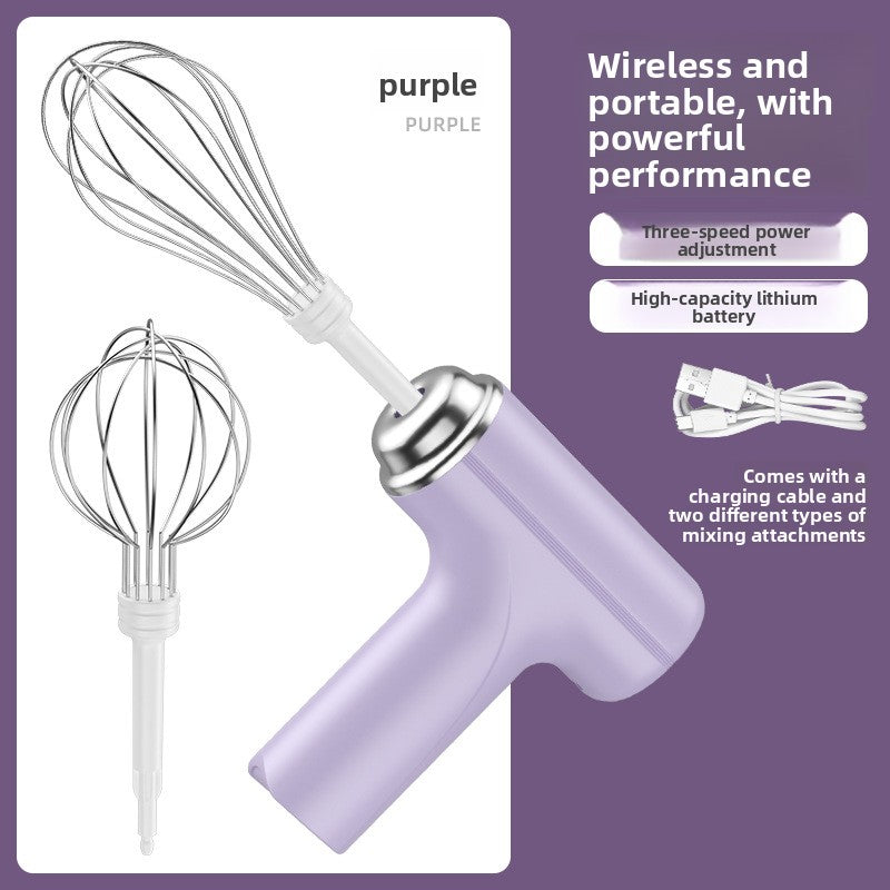 Mini Wireless Rechargeable Electric Hand Mixer