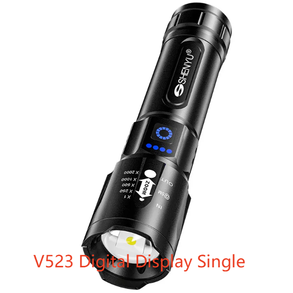 Flashlight aluminum alloy rechargeable outdoor bright long-range LED light