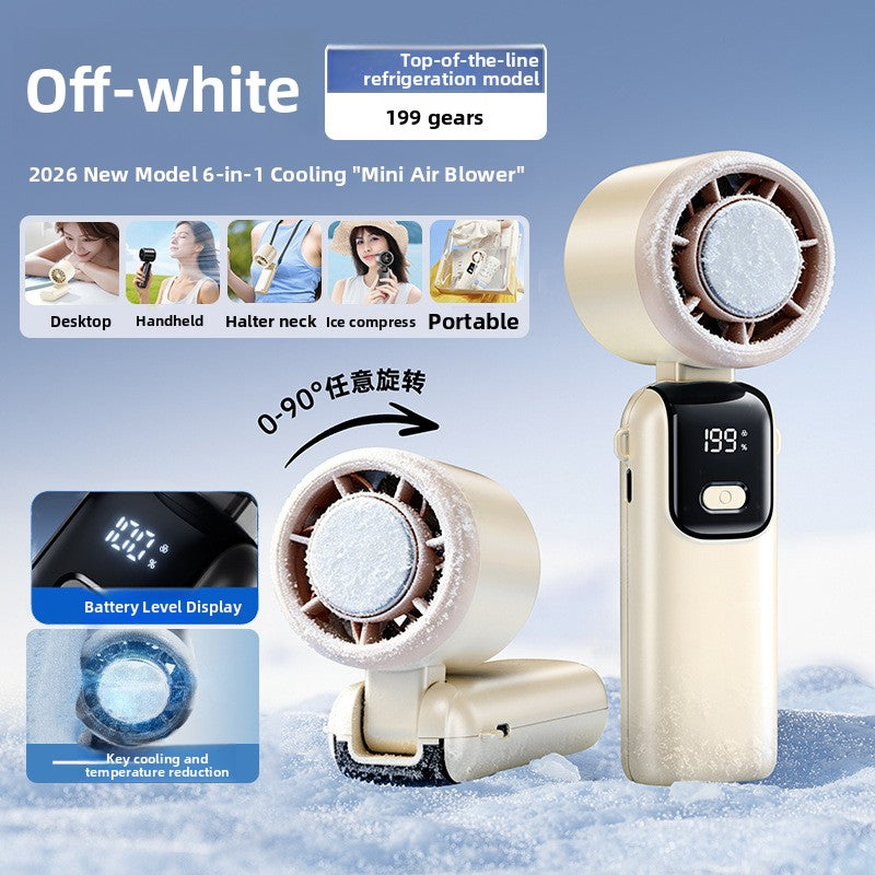 Semiconductor Cooling Handheld Fan with LED Display