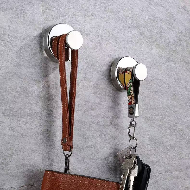 Stainless Steel Suction Cup Hook No-Drill Traceless Wall Mount for Bathroom and Bedroom