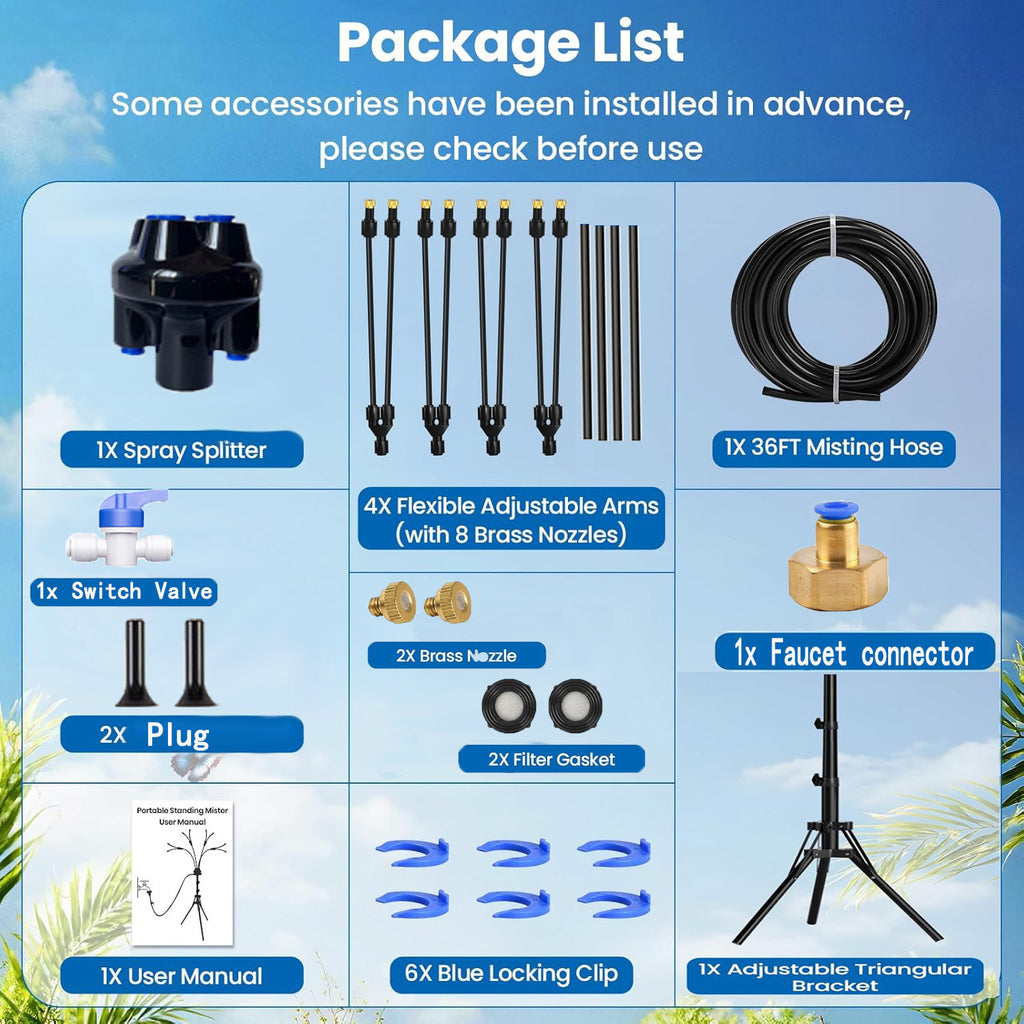 Adjustable Outdoor Mist Cooling Sprayer