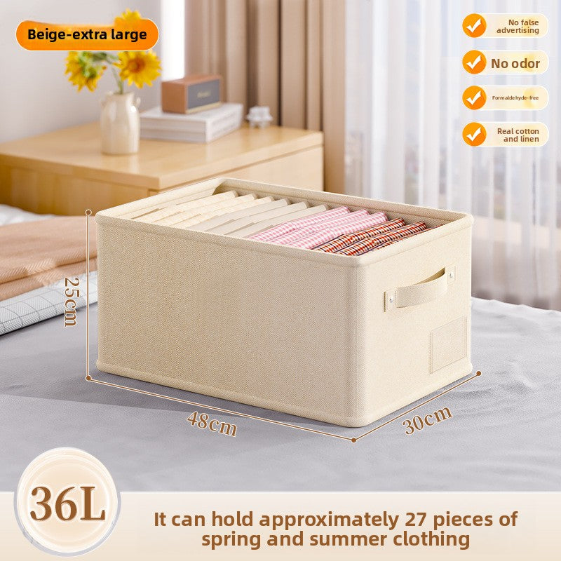 Cotton Linen Storage Basket Organizer Box