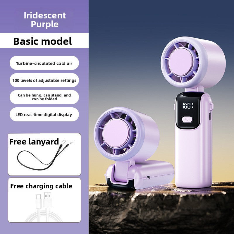 Semiconductor Cooling Handheld Fan with LED Display