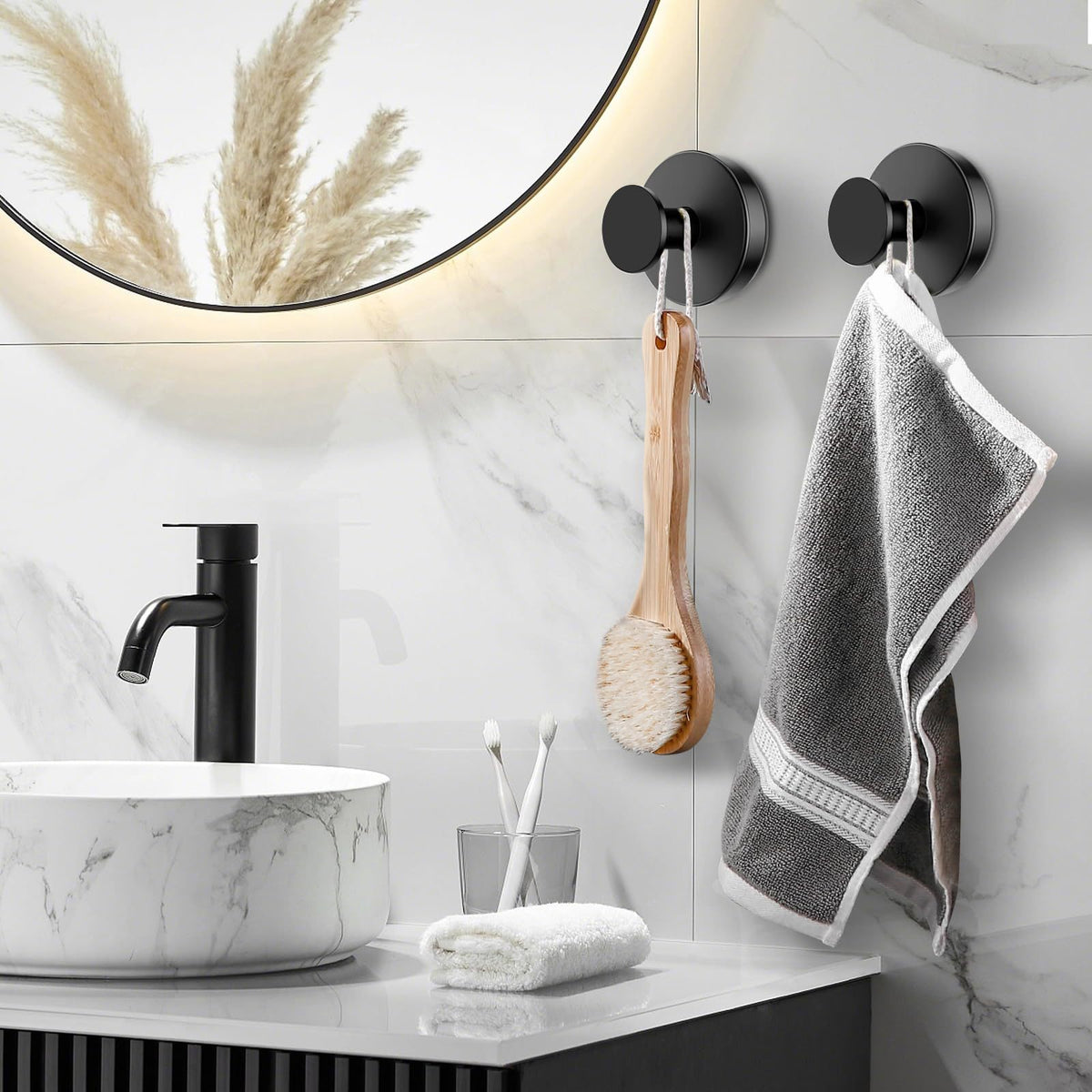 Suction Cup Hook No Drill for Bathroom Kitchen