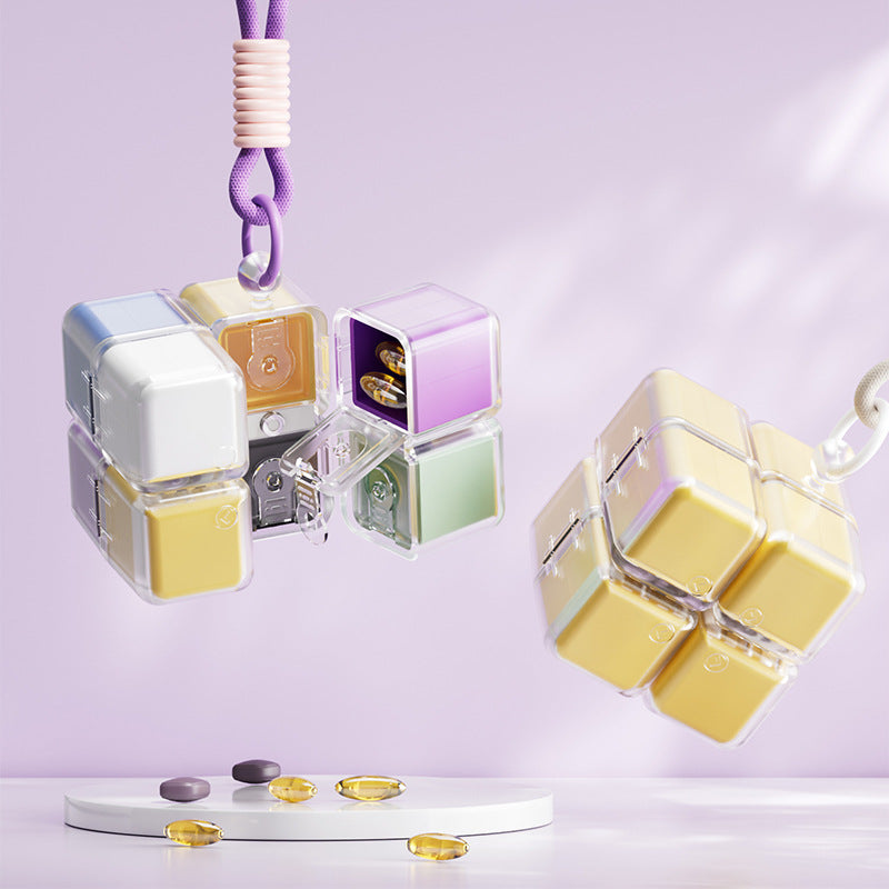 Portable Pill Organizer Box