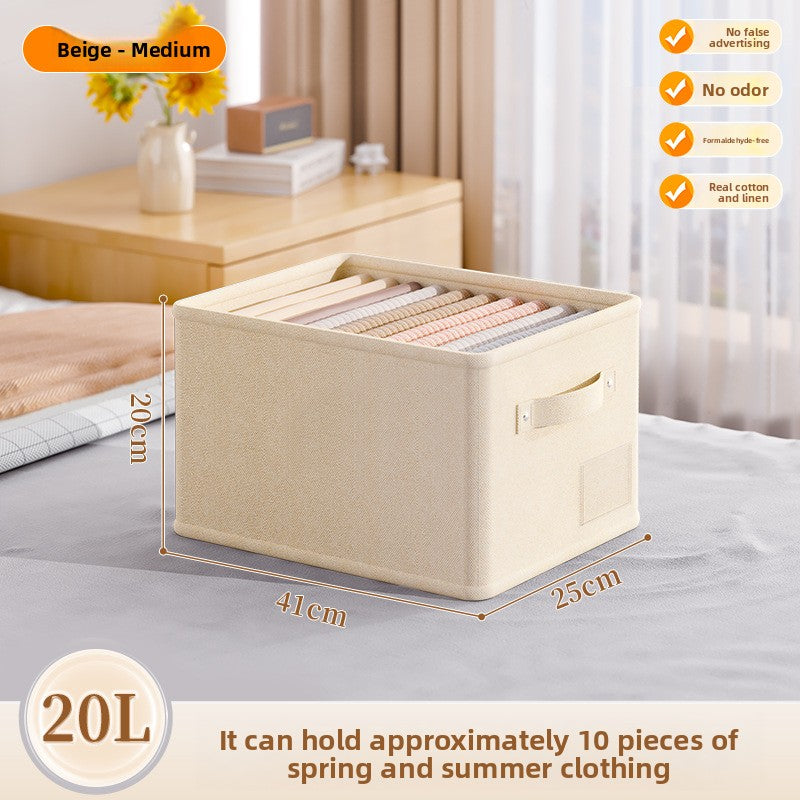 Cotton Linen Storage Basket Organizer Box