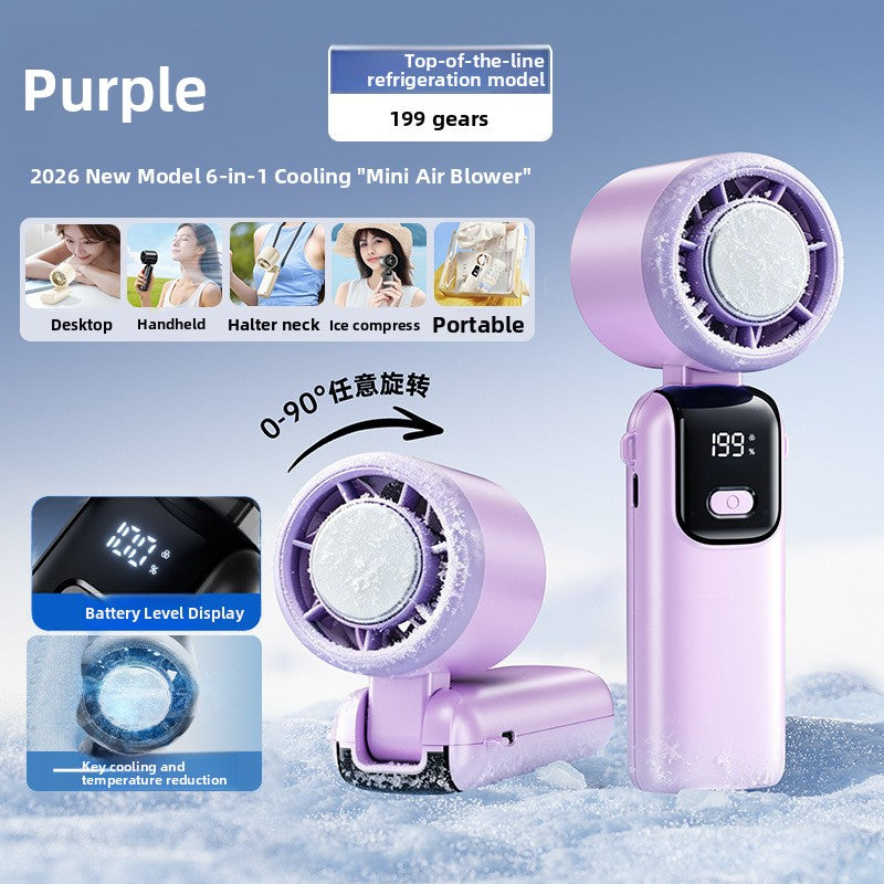 Semiconductor Cooling Handheld Fan with LED Display