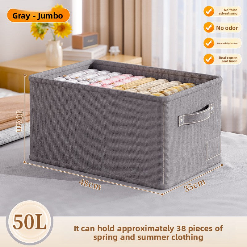Cotton Linen Storage Basket Organizer Box