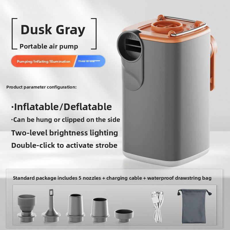 Portable Electric Air Pump with LED Light