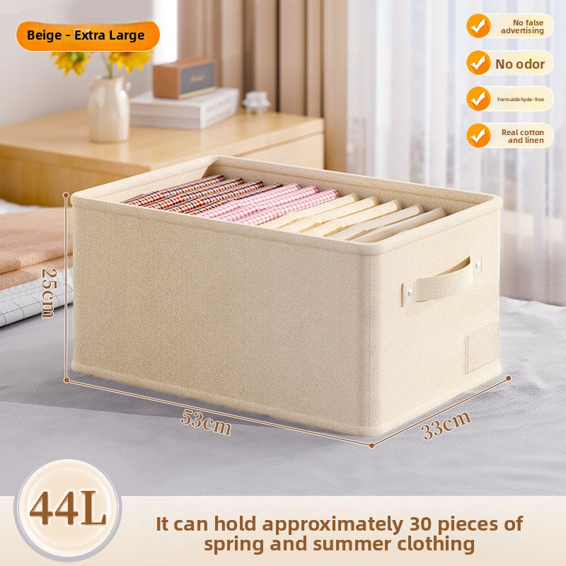 Cotton Linen Storage Basket Organizer Box