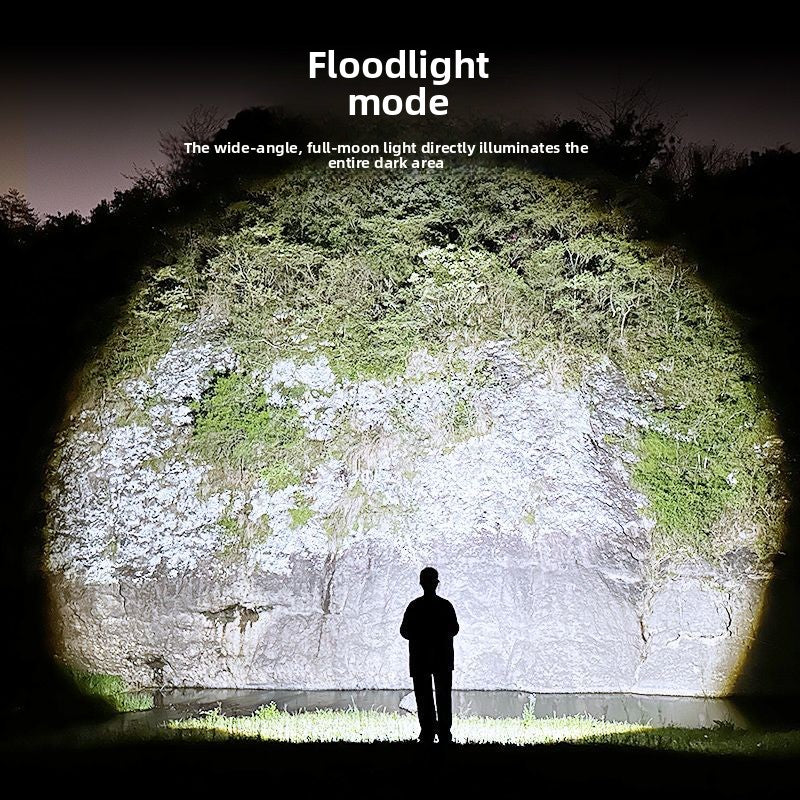 Flashlight aluminum alloy rechargeable outdoor bright long-range LED light