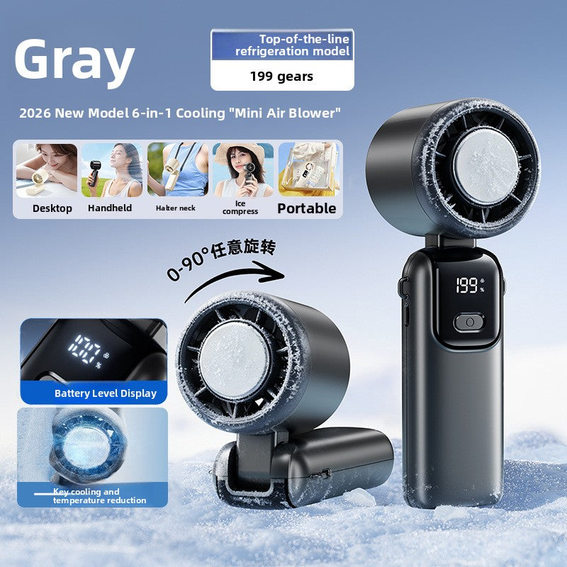 Semiconductor Cooling Handheld Fan with LED Display