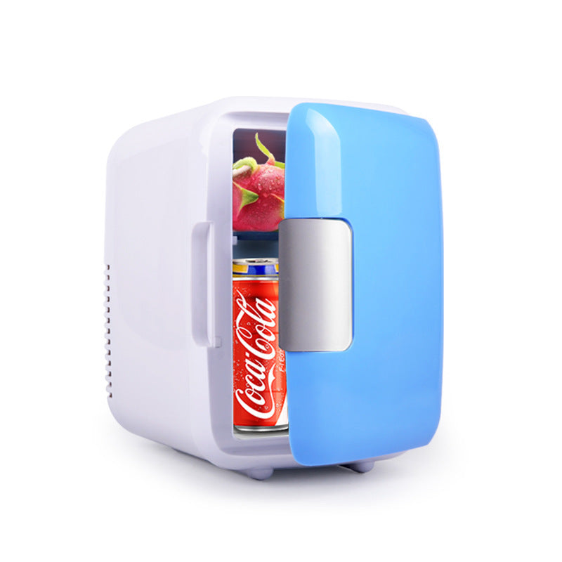 4L Portable Car and Home Mini Fridge, Cooling and Warming Refrigerator, 12V/110V-220V