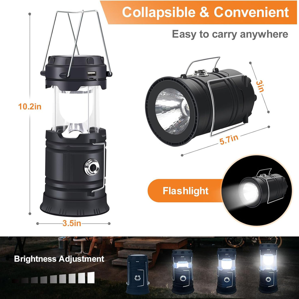 Multifunctional Solar LED Camping Lamp
