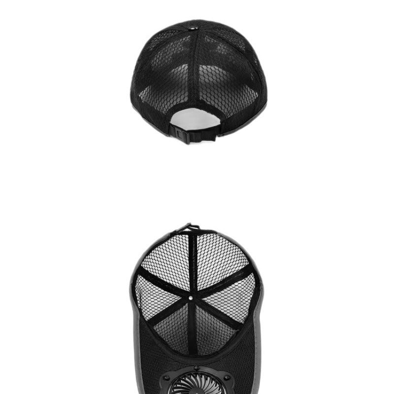 Solar Powered Charging Hat with Cooling Fan