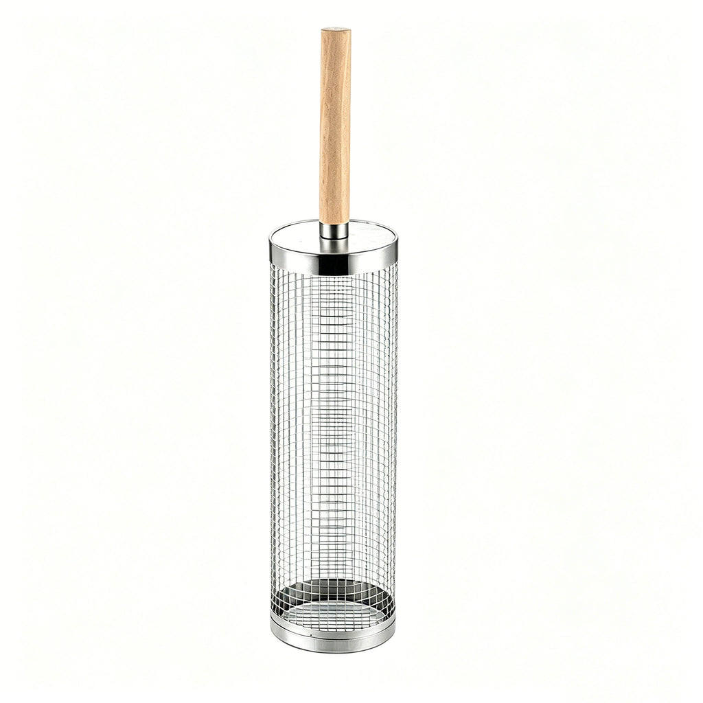 Rotating Stainless Steel BBQ Grill Basket