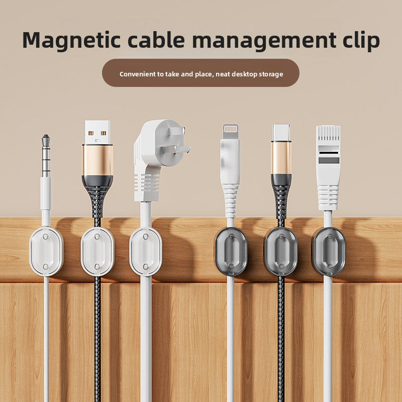 Magnetic Desktop Cable Organizer Wire Holder