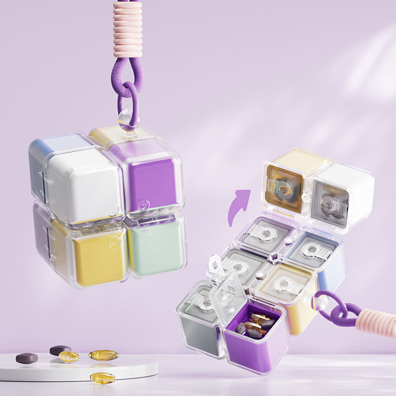 Portable Pill Organizer Box