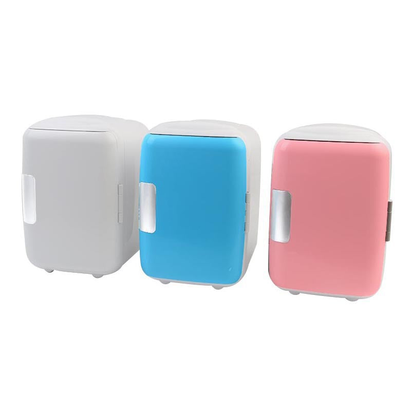 4L Portable Car and Home Mini Fridge, Cooling and Warming Refrigerator, 12V/110V-220V