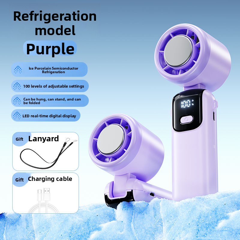 Semiconductor Cooling Handheld Fan with LED Display