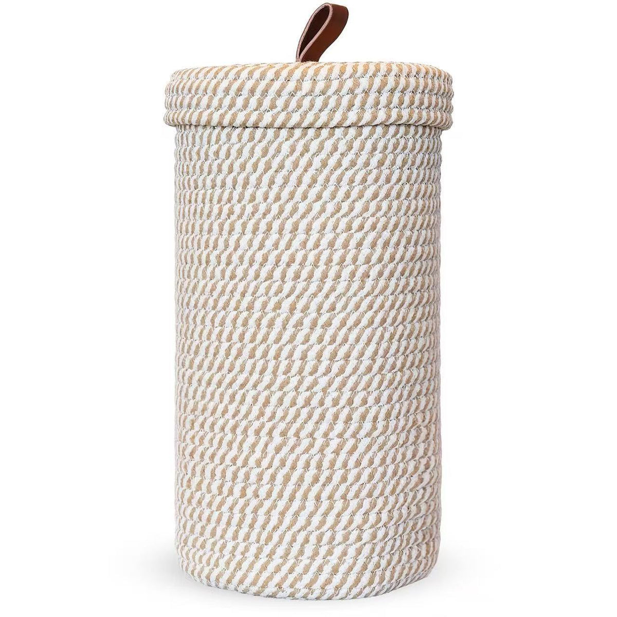 Laundry basket cotton fabric plush toy storage bucket with handle