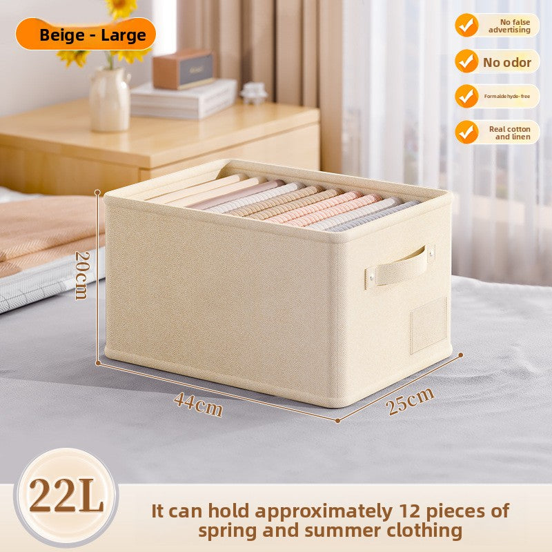 Cotton Linen Storage Basket Organizer Box